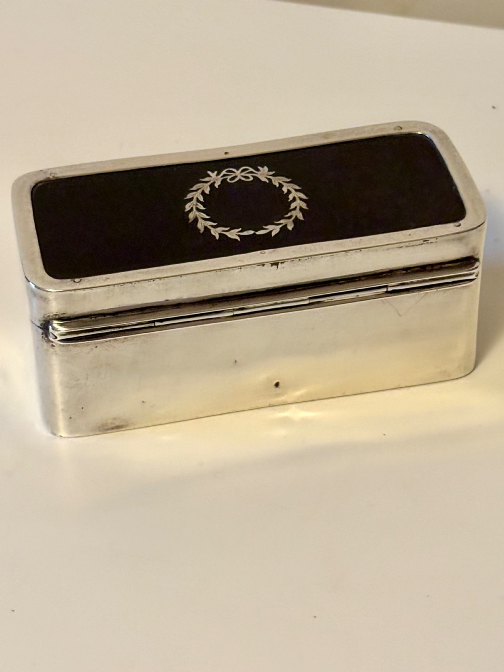 George V Silver & Faux Tortoiseshell Trinket Snuff Box London 1919 View VI