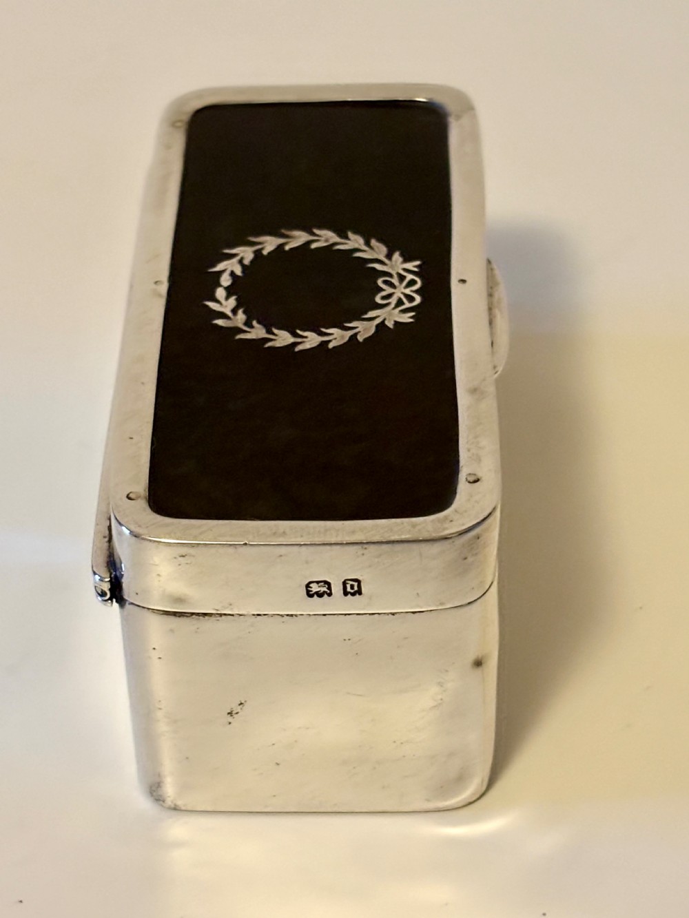 George V Silver & Faux Tortoiseshell Trinket Snuff Box London 1919 View VII