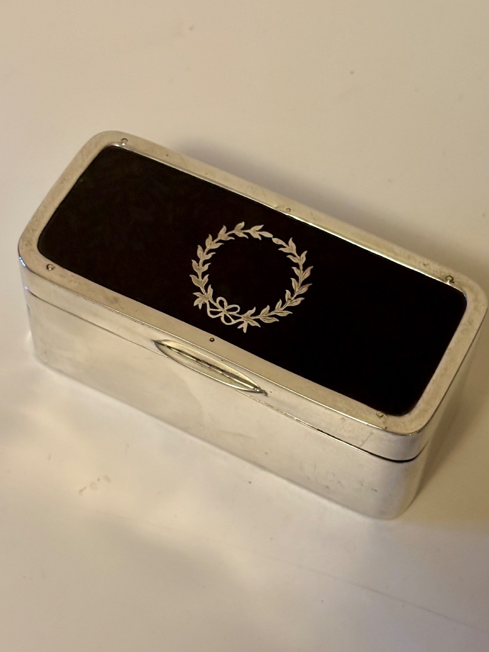 George V Silver & Faux Tortoiseshell Trinket Snuff Box London 1919 View XXI