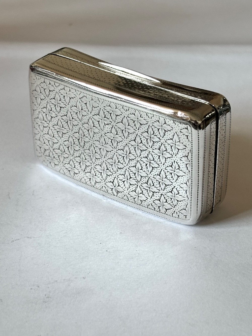 George III Silver Gilt Curved Snuff Box Birmingham 1808 by John Shaw View III