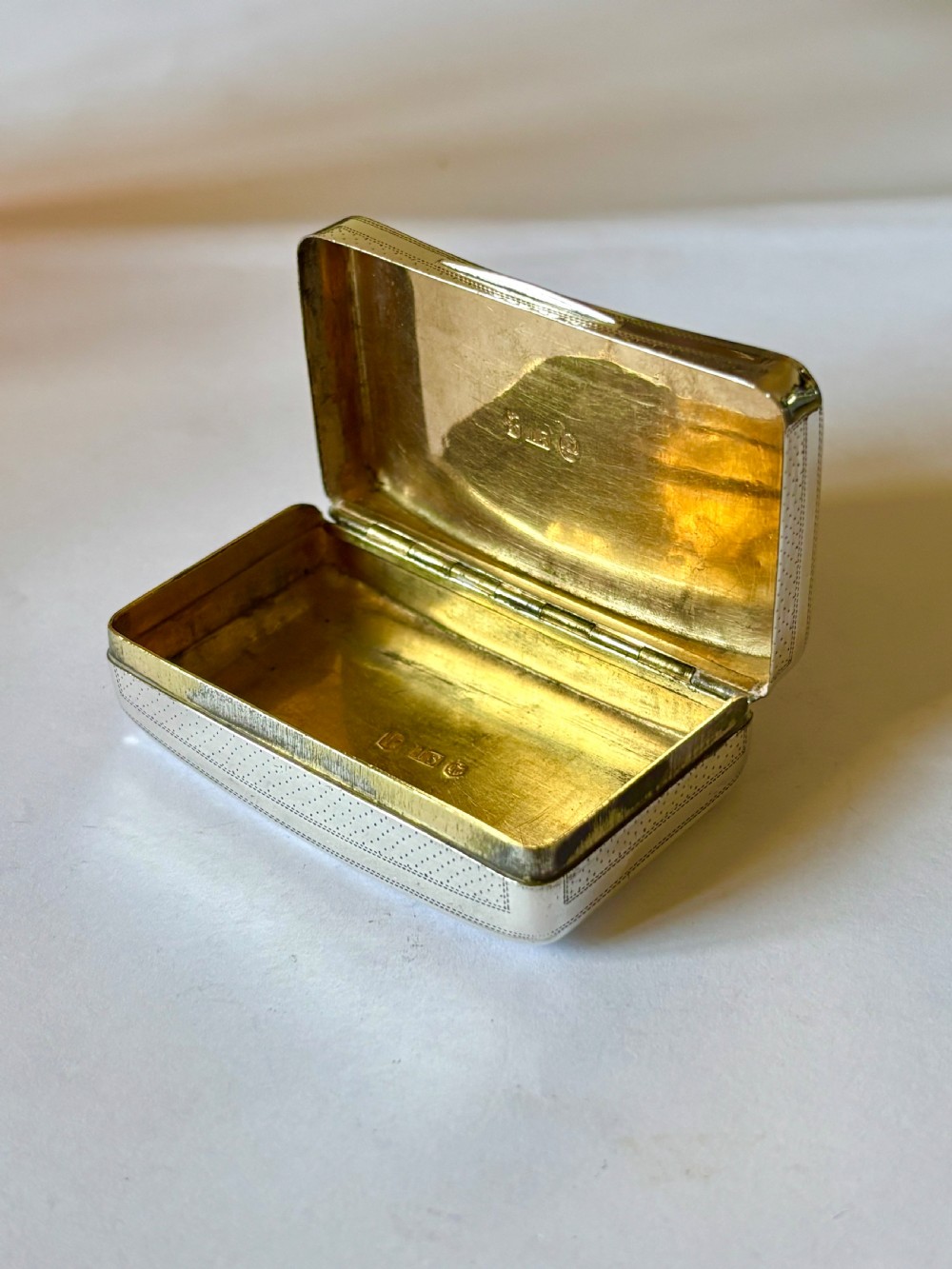 George III Silver Gilt Curved Snuff Box Birmingham 1808 by John Shaw View VIII