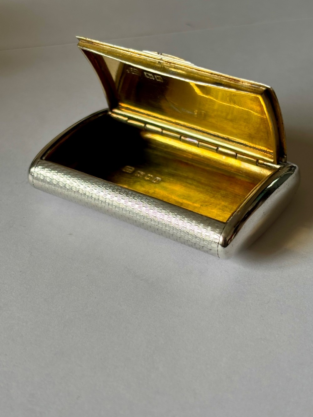 Silver Gilt Edwardian Snuff Box Sampson Mordan London 1909 View X