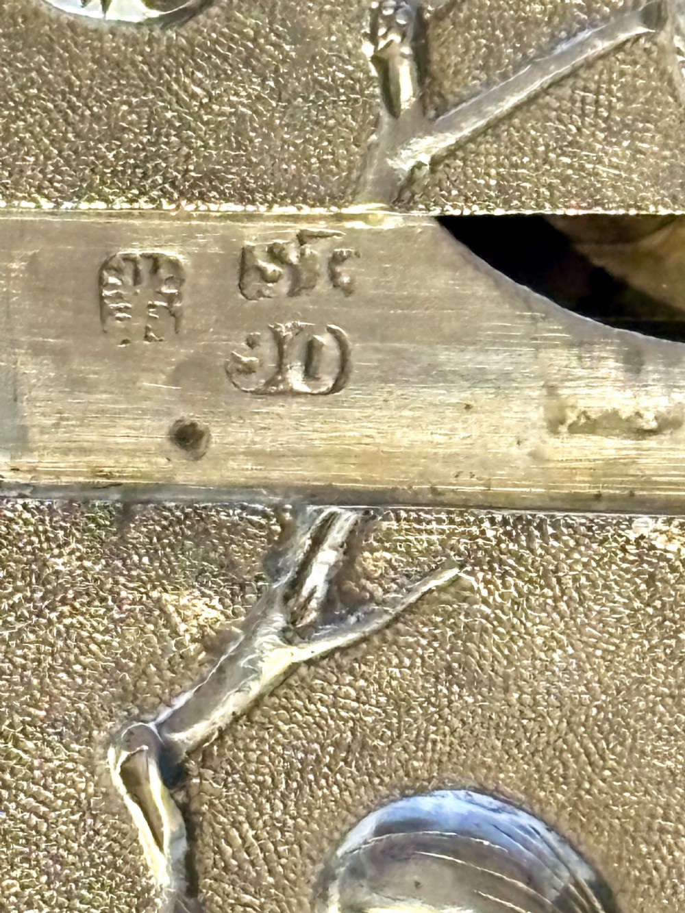 Antique Chinese Export Silver 90 Calling Card Case Birds Butterflies Flowers c1880 View XV