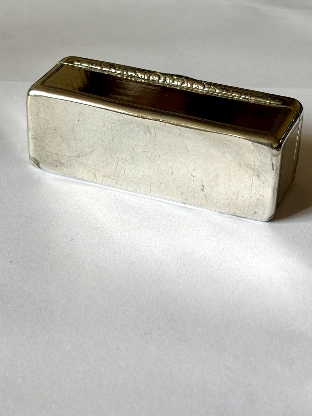 Silver gilt George IV Oblong Snuff Box Rawlings Summers London 1828 View X
