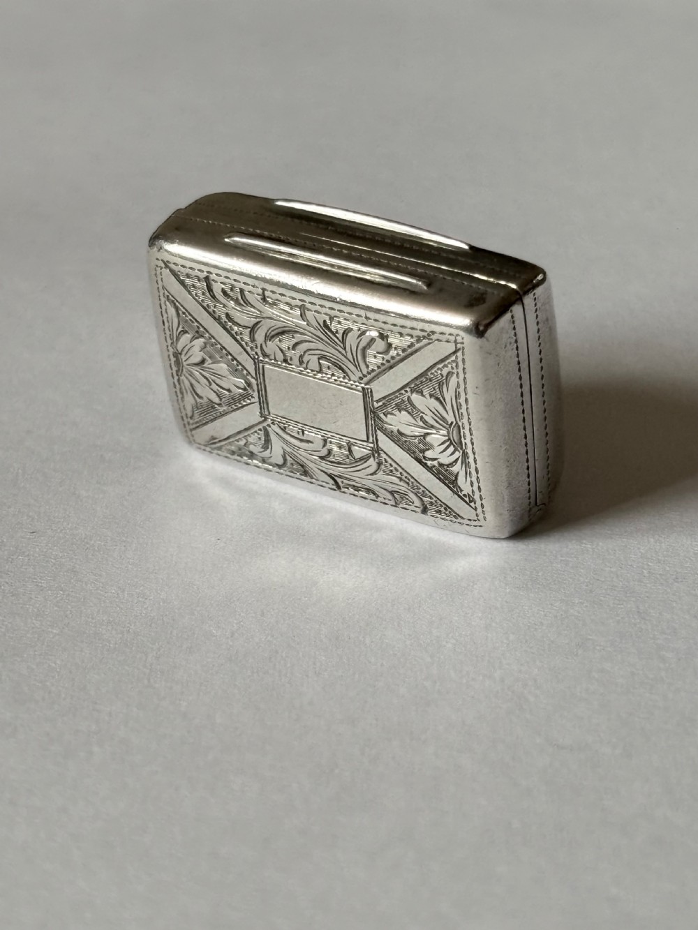 Silver Gilt Early Victorian Vinaigrette Birmingham 1844 Edward Smith View XIX
