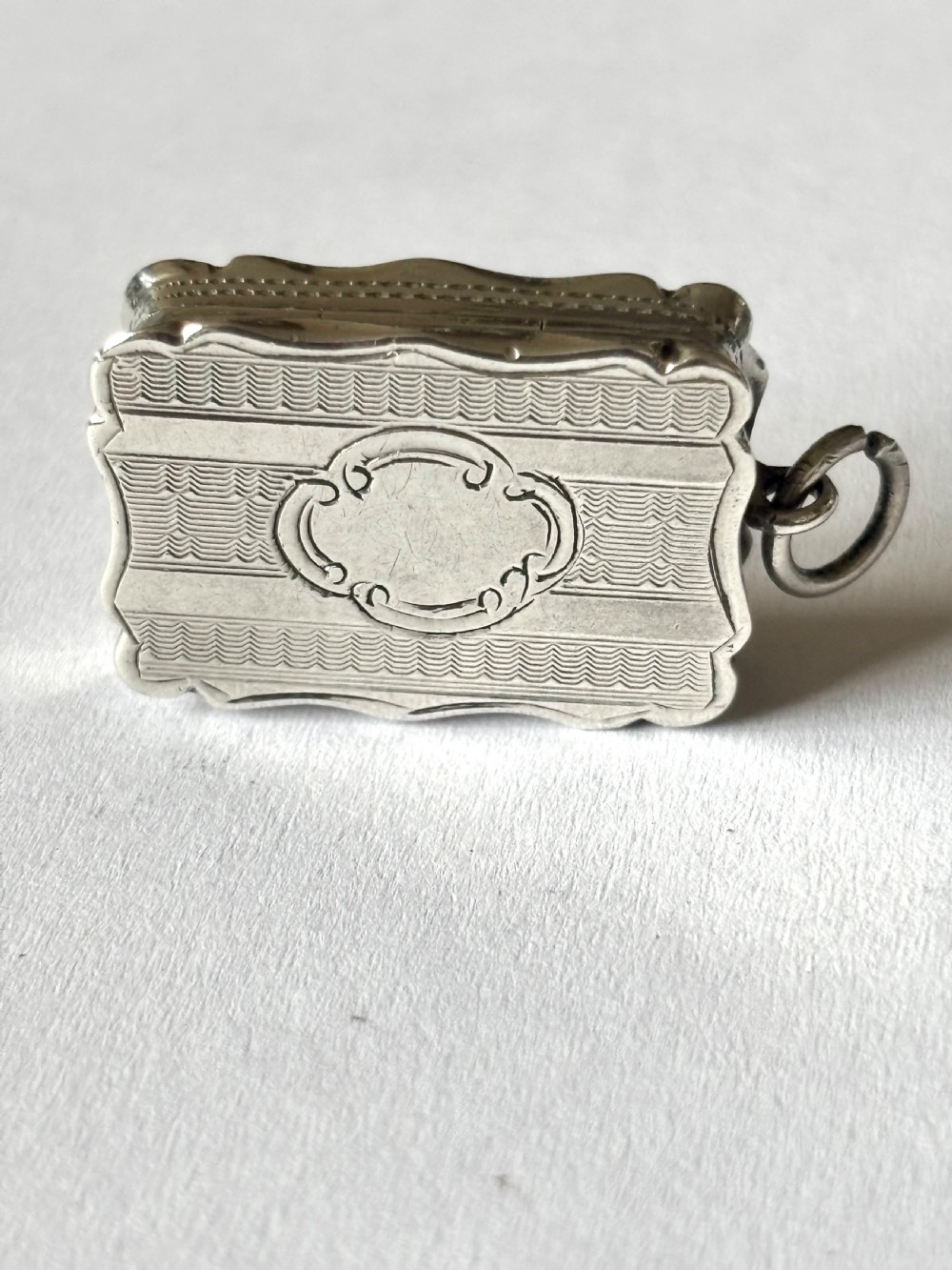 Silver Gilt Victorian Vinaigrette Birmingham 1856 Alfred Taylor with Sponge View V