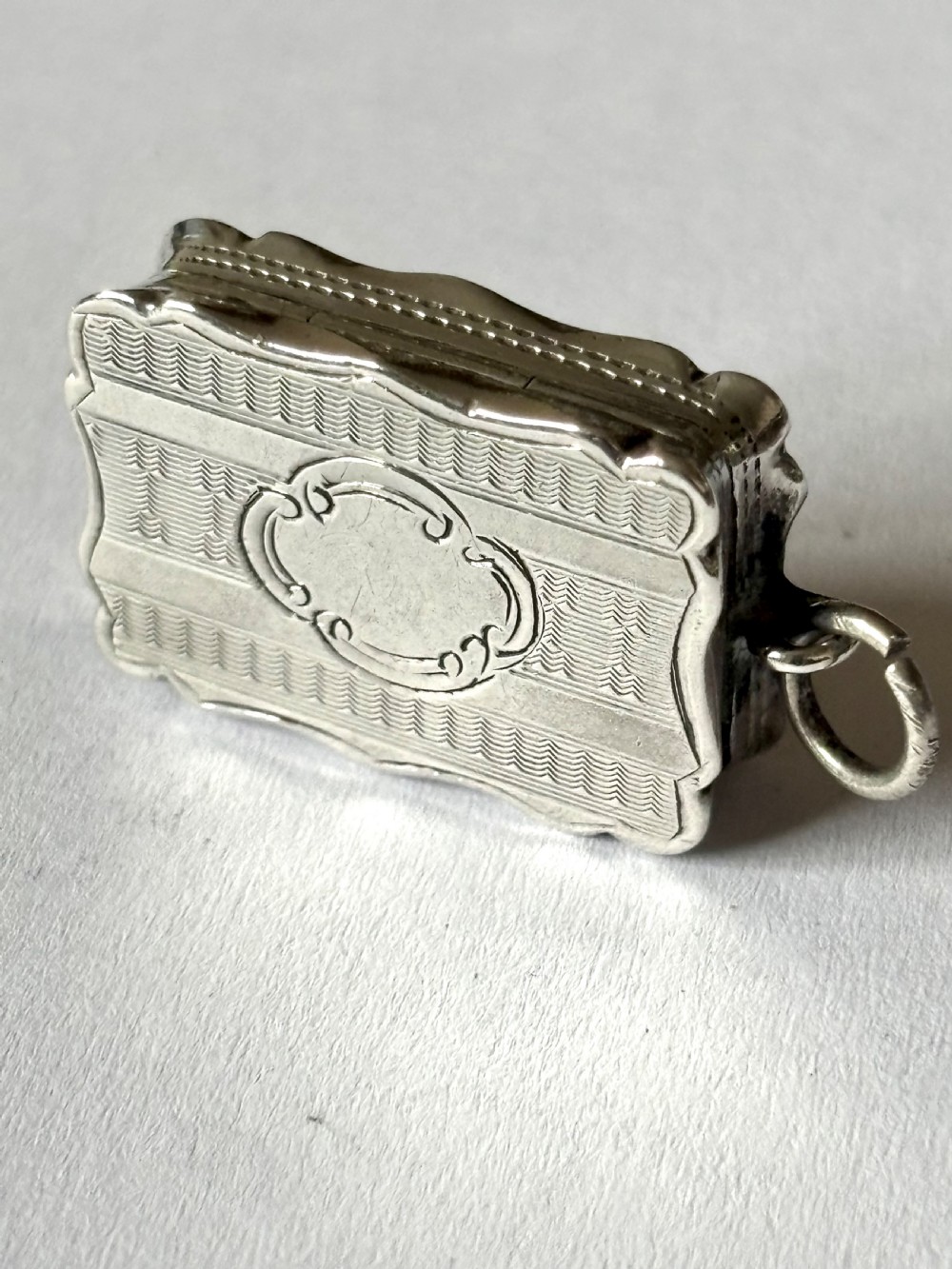 Silver Gilt Victorian Vinaigrette Birmingham 1856 Alfred Taylor with Sponge View VI