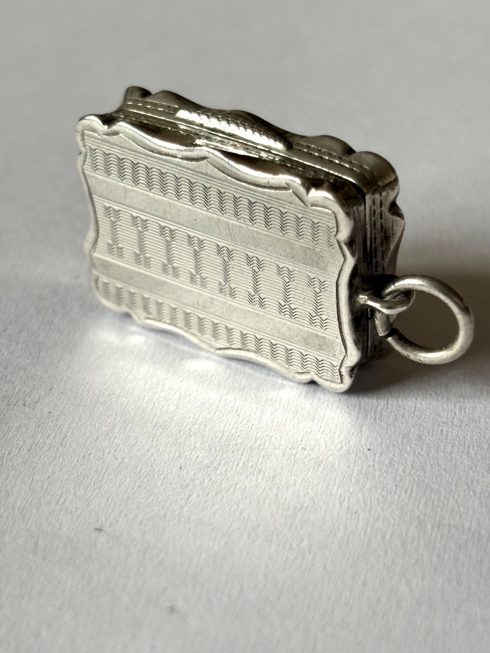 Silver Gilt Victorian Vinaigrette Birmingham 1856 Alfred Taylor with Sponge View XIII