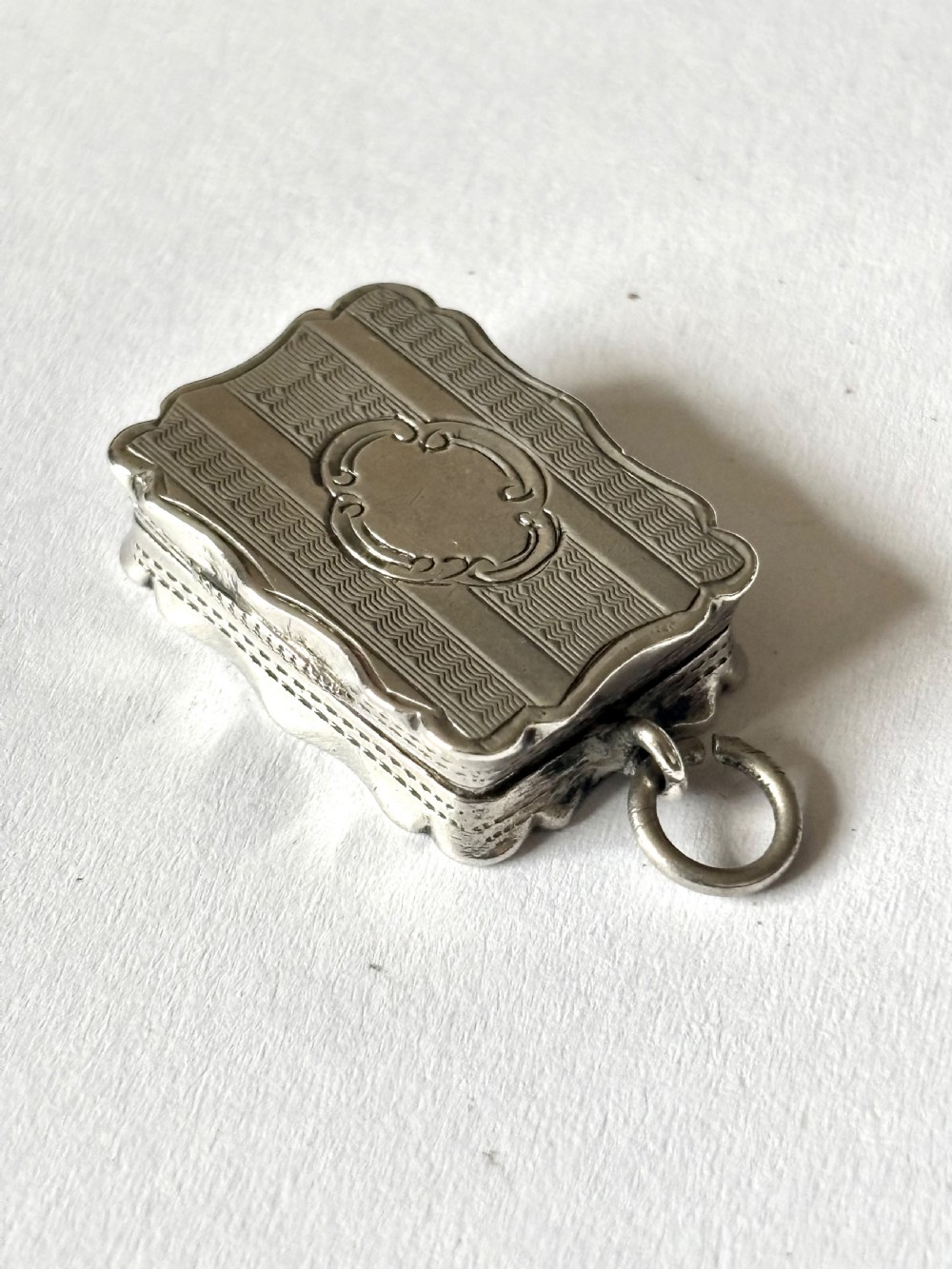 Silver Gilt Victorian Vinaigrette Birmingham 1856 Alfred Taylor with Sponge View XV