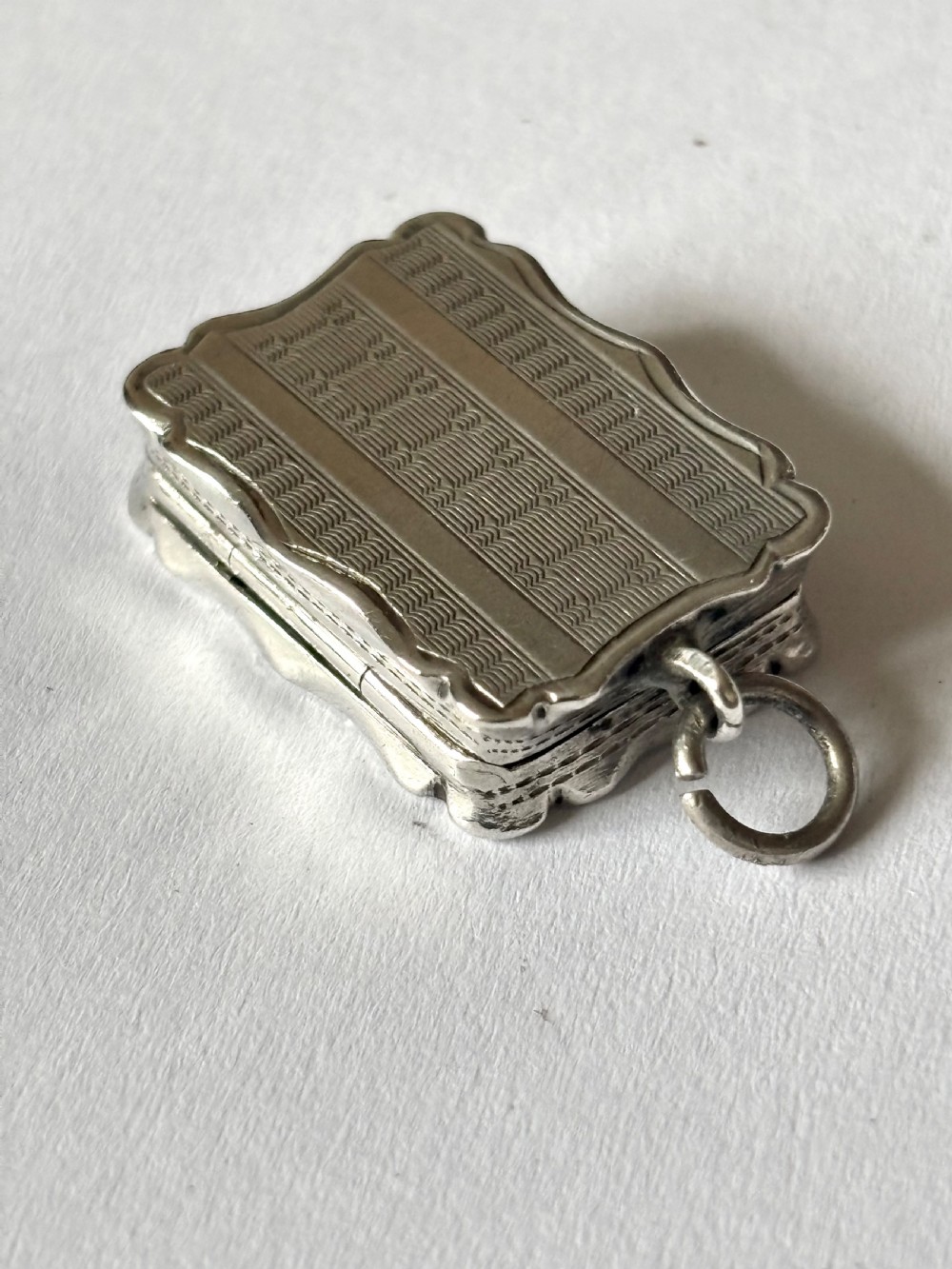 Silver Gilt Victorian Vinaigrette Birmingham 1856 Alfred Taylor with Sponge View XVI