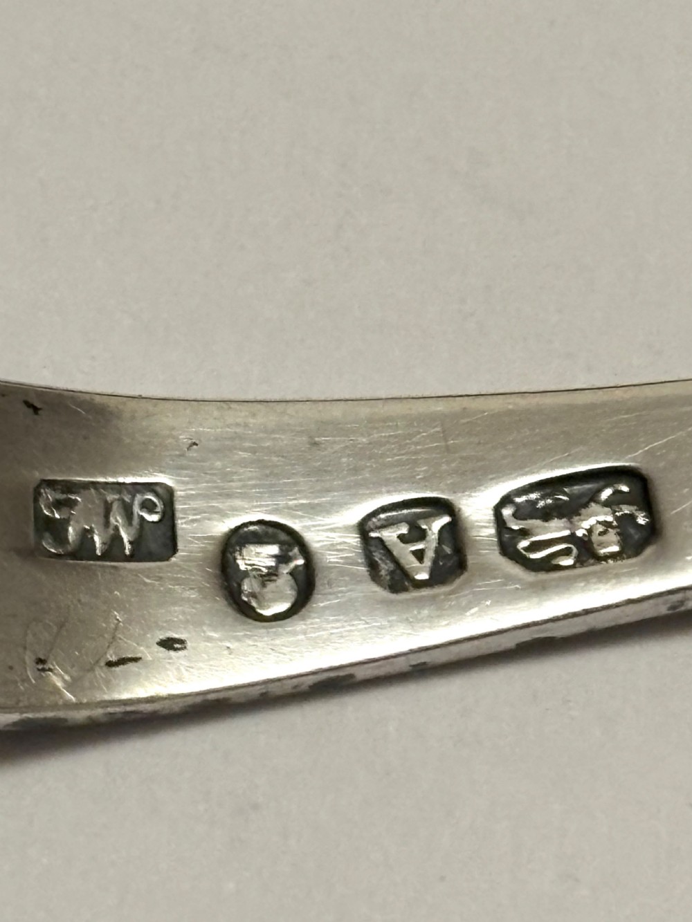 George III Silver Caddy Spoon Thomas Wallis II London 1796 View II