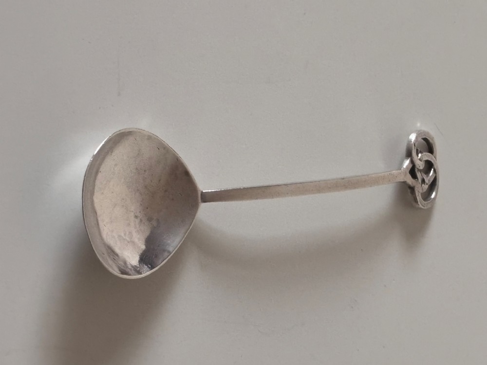 Antique Silver Arts & Crafts A E Jones 1919 Spoon Hammered Bowl
