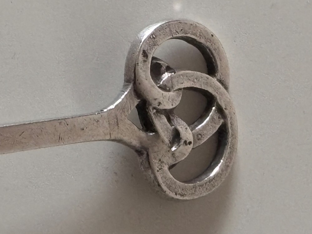 Antique Silver Arts & Crafts A E Jones 1919 Spoon Hammered Bowl View III
