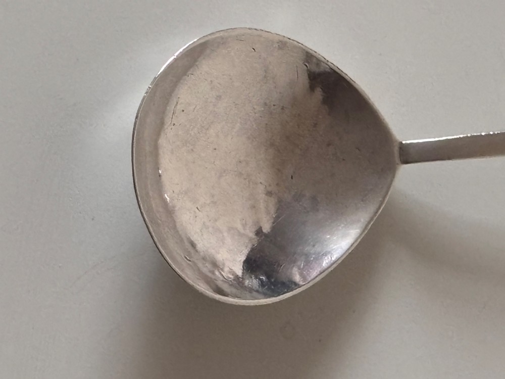 Antique Silver Arts & Crafts A E Jones 1919 Spoon Hammered Bowl View IV