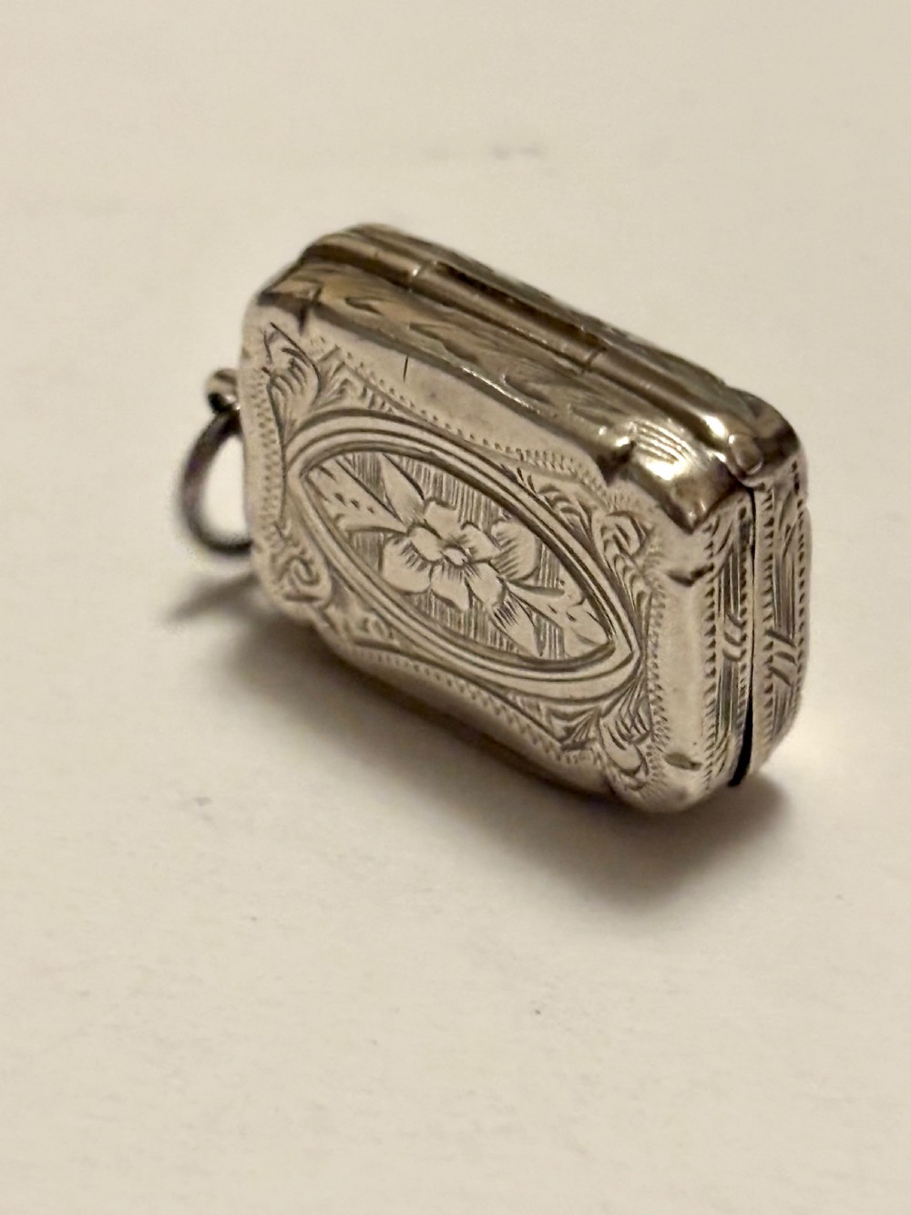 Silver Gilt Victorian Vinaigrette Birmingham 1882 Hilliard & Thomason View IV