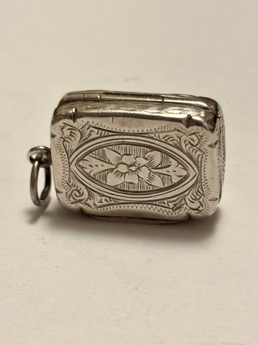 Silver Gilt Victorian Vinaigrette Birmingham 1882 Hilliard & Thomason View X