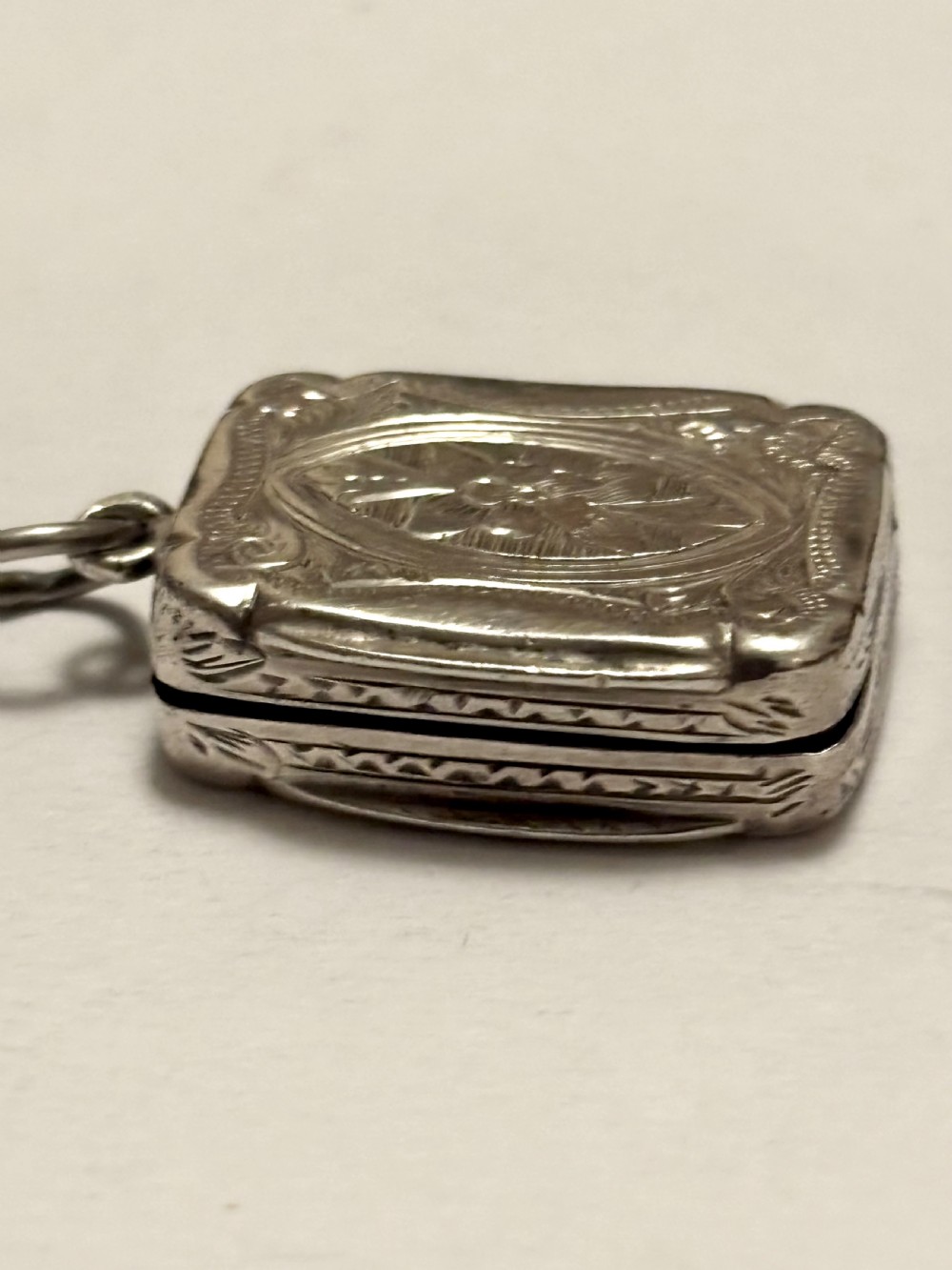 Silver Gilt Victorian Vinaigrette Birmingham 1882 Hilliard & Thomason View XI