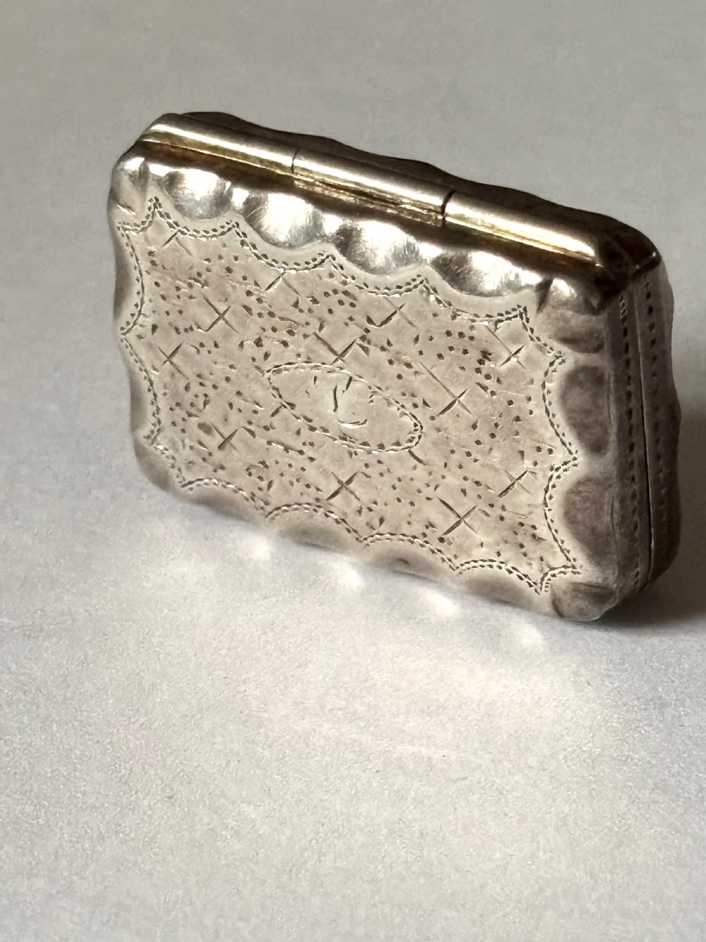 George III Silver Gilt Vinaigrette Birmingham 1817 T Simpson & Son View II