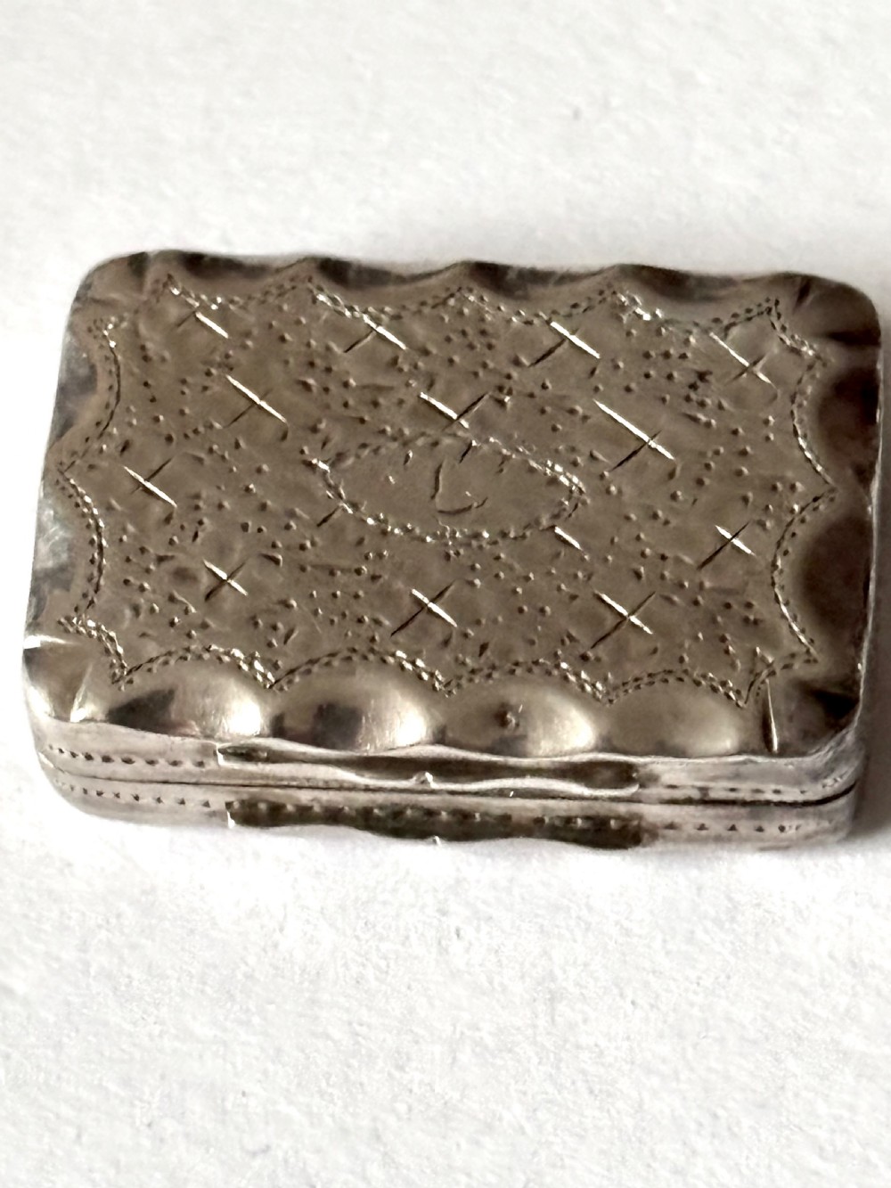 George III Silver Gilt Vinaigrette Birmingham 1817 T Simpson & Son View X