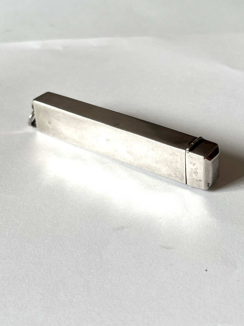 George V Silver Toothpick Holder with Pendant Loop Cohen & Charles 1926 View II