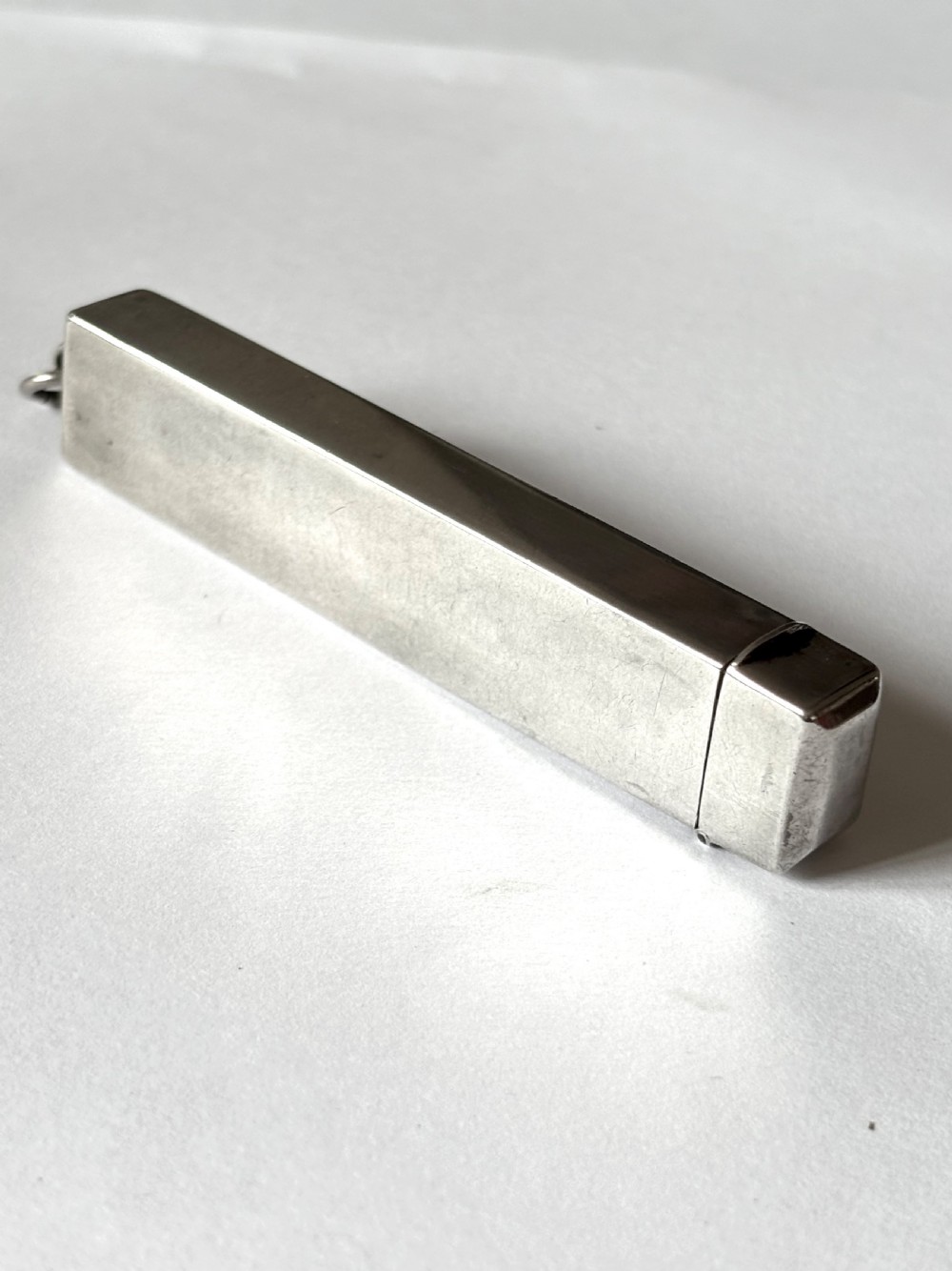 George V Silver Toothpick Holder with Pendant Loop Cohen & Charles 1926 View IV