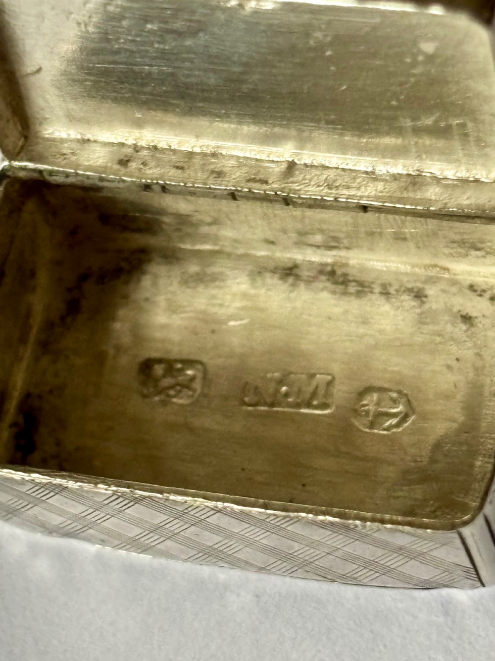 Antique Silver Victorian Double Compartment Snuff Vesta Nathaniel Mills 1848 View VII