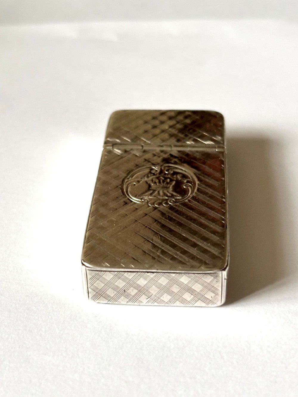 Antique Silver Victorian Double Compartment Snuff Vesta Nathaniel Mills 1848 View X