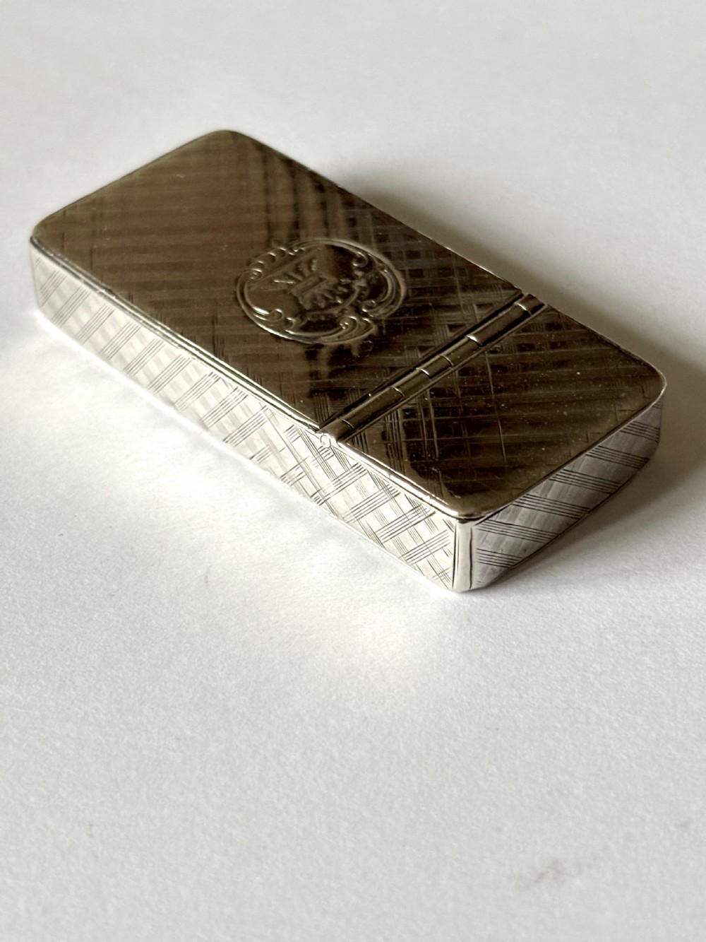Antique Silver Victorian Double Compartment Snuff Vesta Nathaniel Mills 1848 View XI
