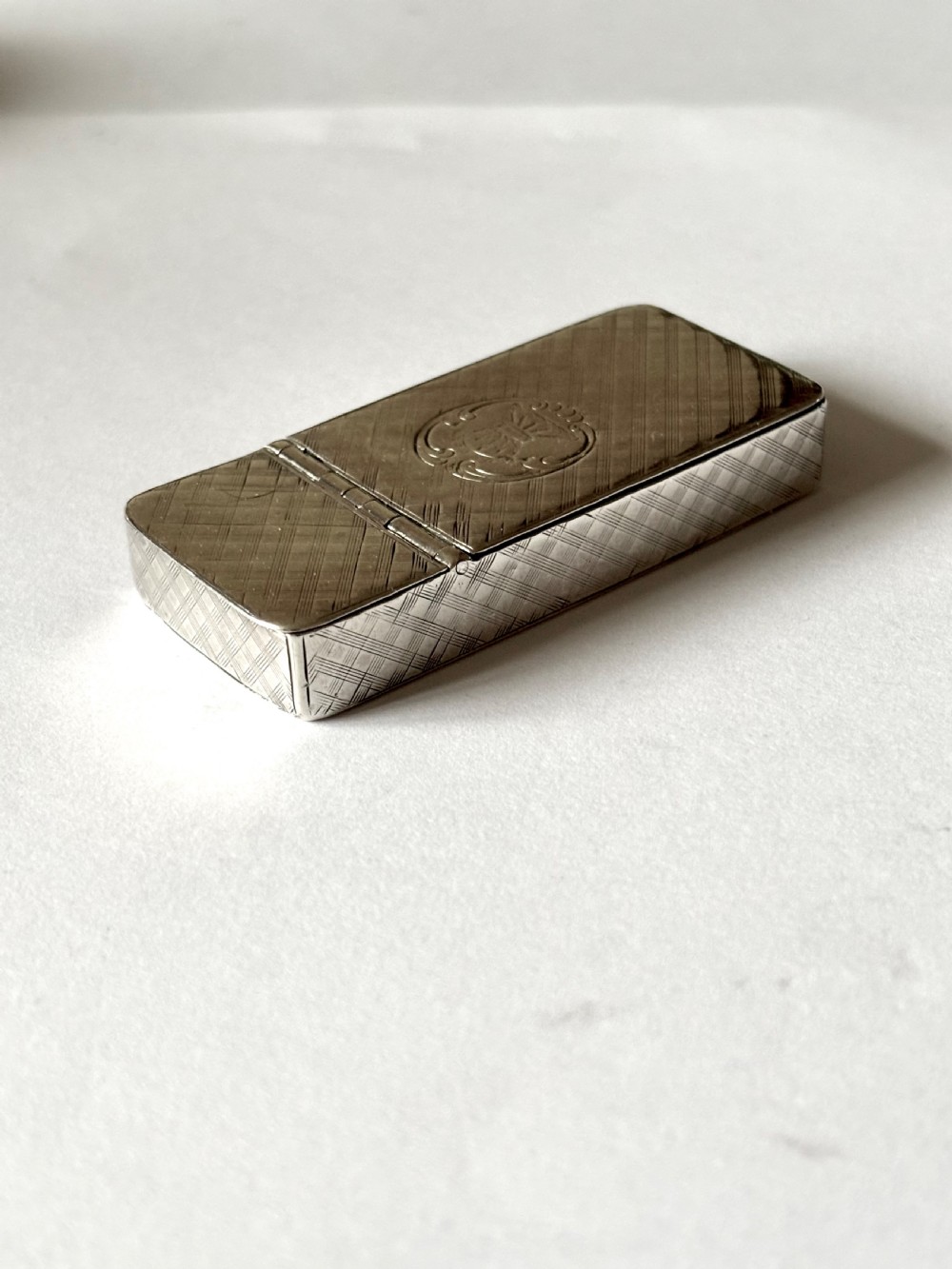 Antique Silver Victorian Double Compartment Snuff Vesta Nathaniel Mills 1848 View XIII