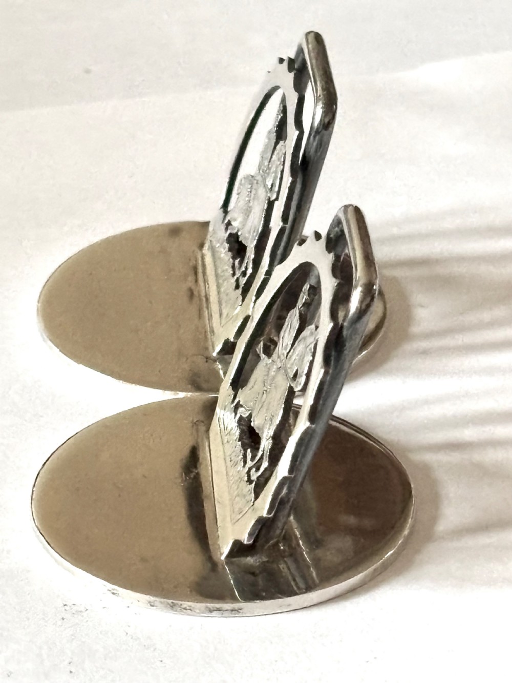 2 x Antique Hunting Horse Silver Menu Place Card Holders Chester 1935/6 A Wilcox View IV