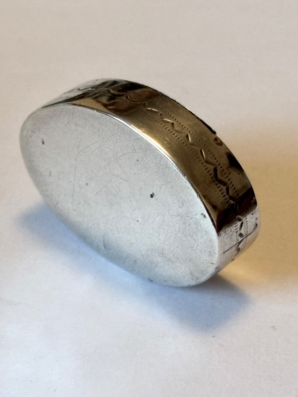 George III Sterling Silver Patch Box Birmingham 1791 Samuel Pemberton View VIII