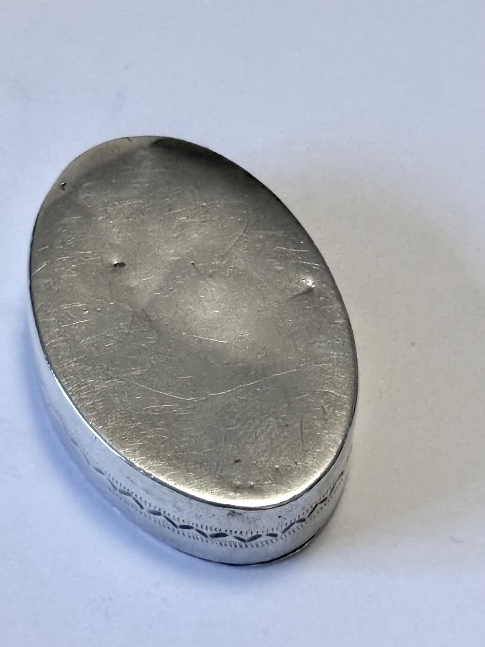 George III Sterling Silver Patch Box Birmingham 1791 Samuel Pemberton View XI