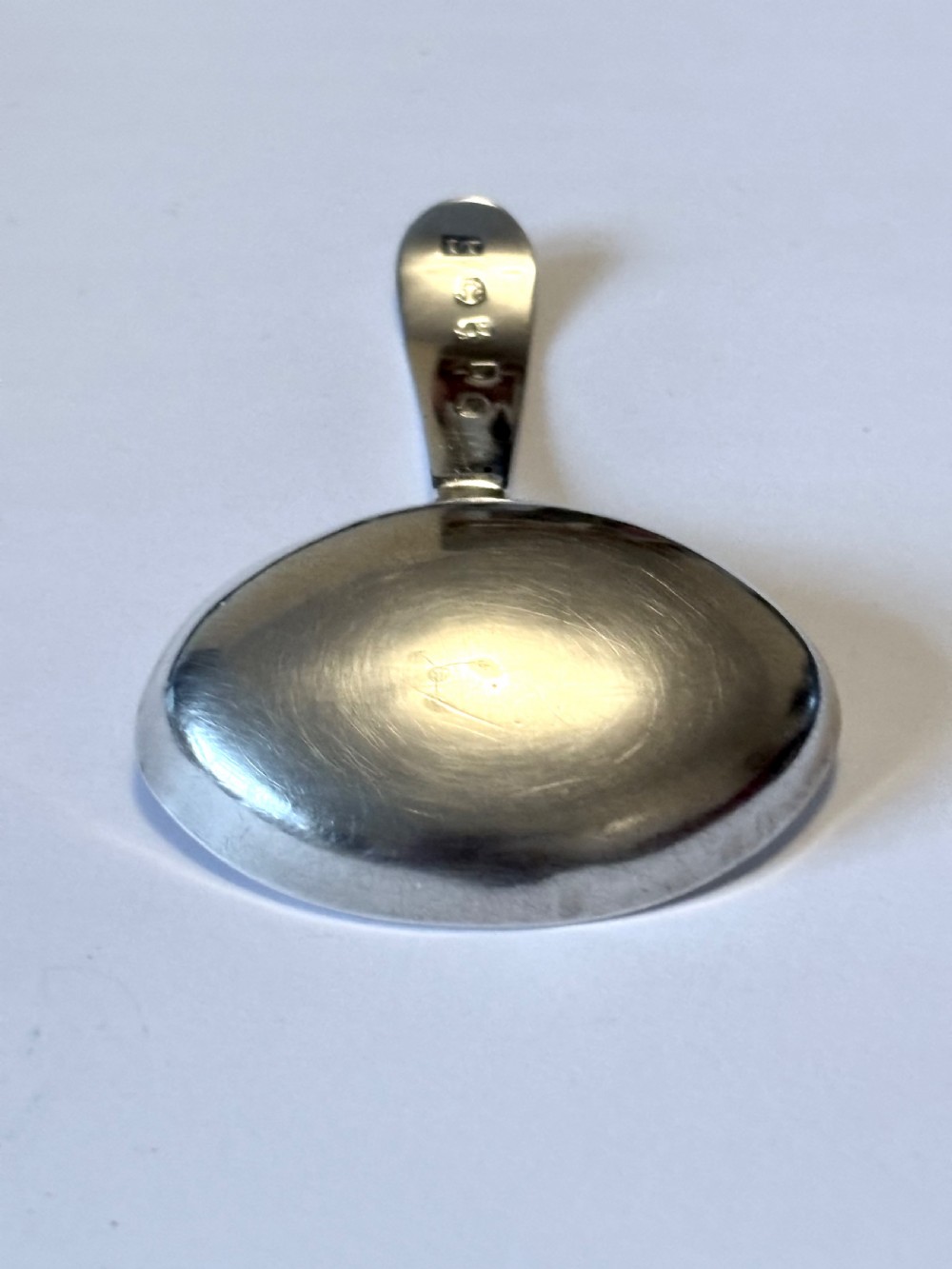 George III Silver Bright-cut Caddy Spoon Joseph Taylor Birmingham 1796 View VIII