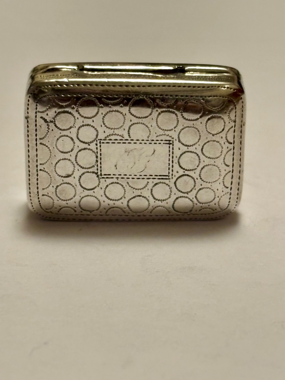 George III Silver Gilt Vinaigrette Birmingham 1814 John Shaw Bubble Design View II