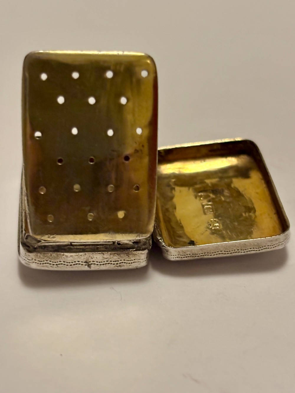 George III Silver Gilt Vinaigrette Birmingham 1814 John Shaw Bubble Design View XII