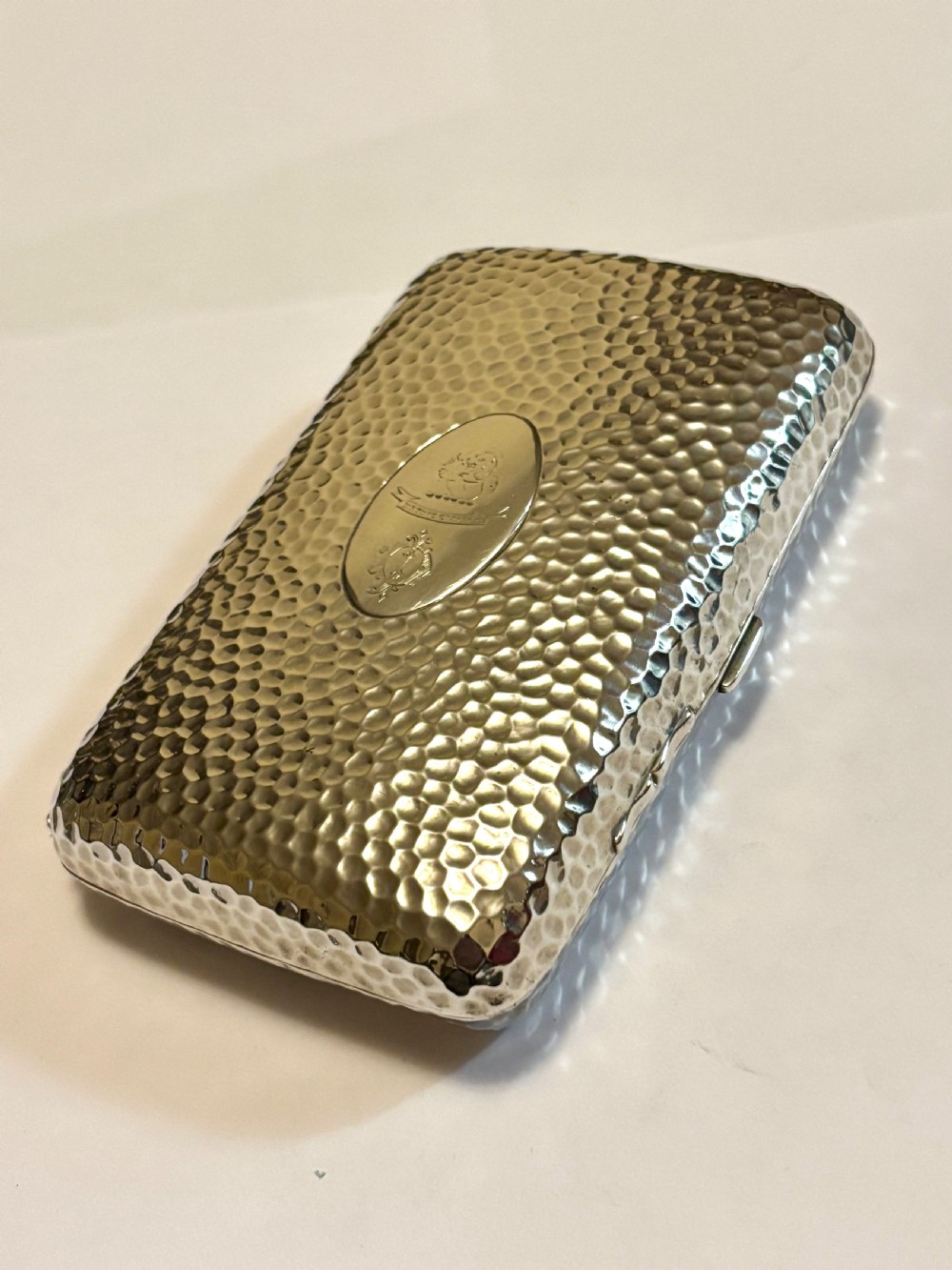 Victorian Arts & Crafts Silver Gilt Cigar case  1889 Horton & Allday