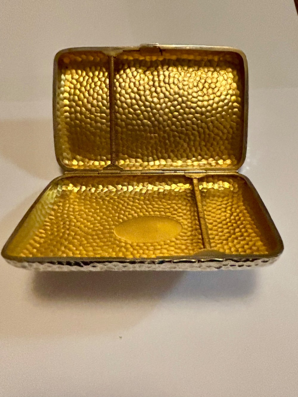 Victorian Arts & Crafts Silver Gilt Cigar case  1889 Horton & Allday View V