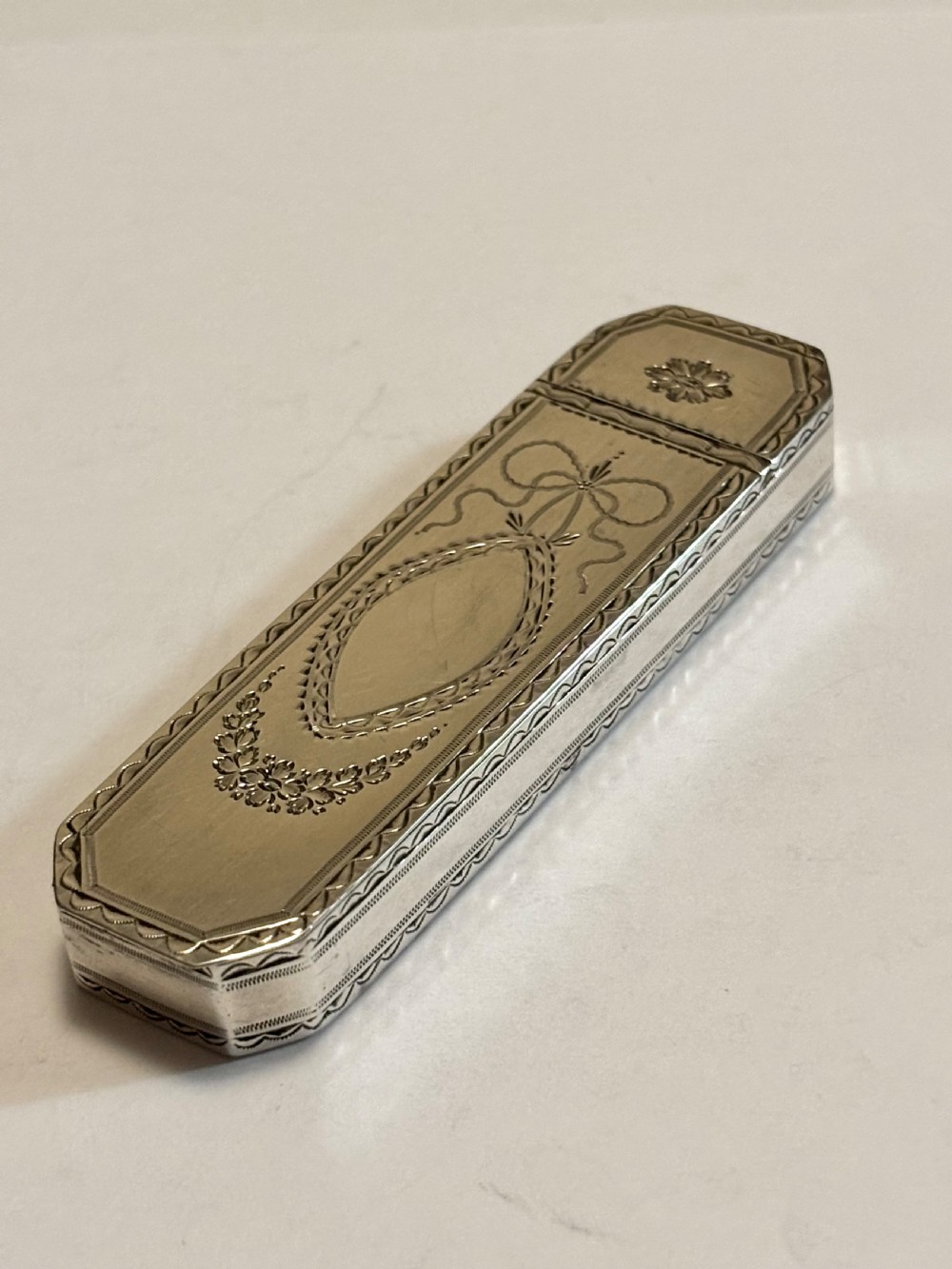 George III Sterling Silver Toothpick Holder Case Box Samuel Pemberton 1813
