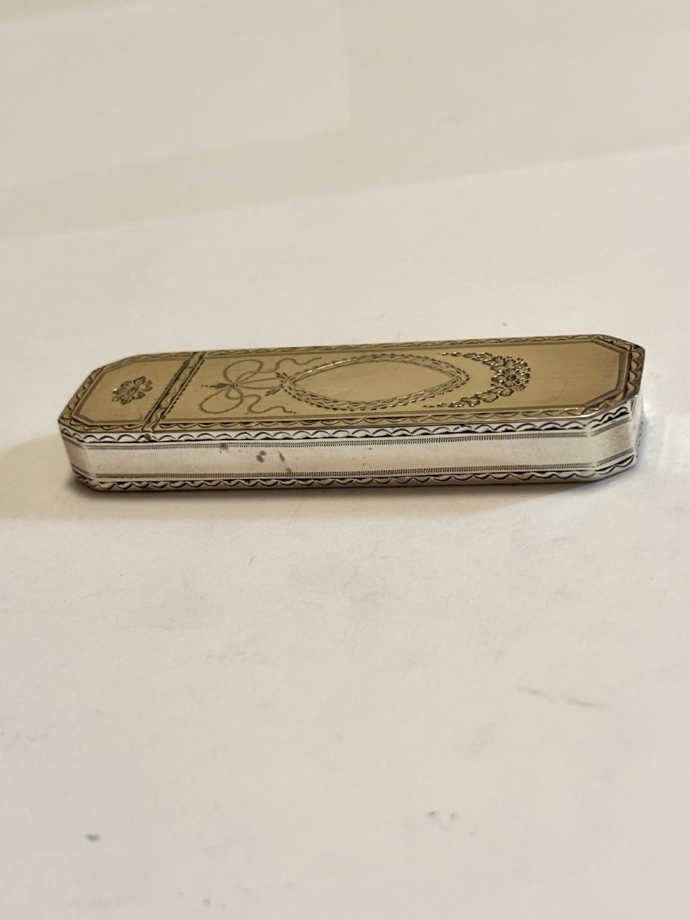 George III Sterling Silver Toothpick Holder Case Box Samuel Pemberton 1813 View IV