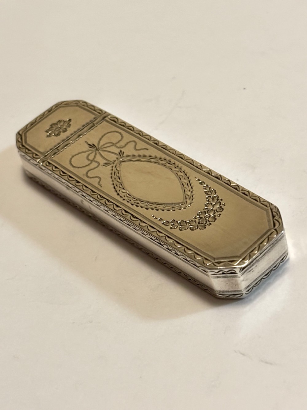 George III Sterling Silver Toothpick Holder Case Box Samuel Pemberton 1813 View V