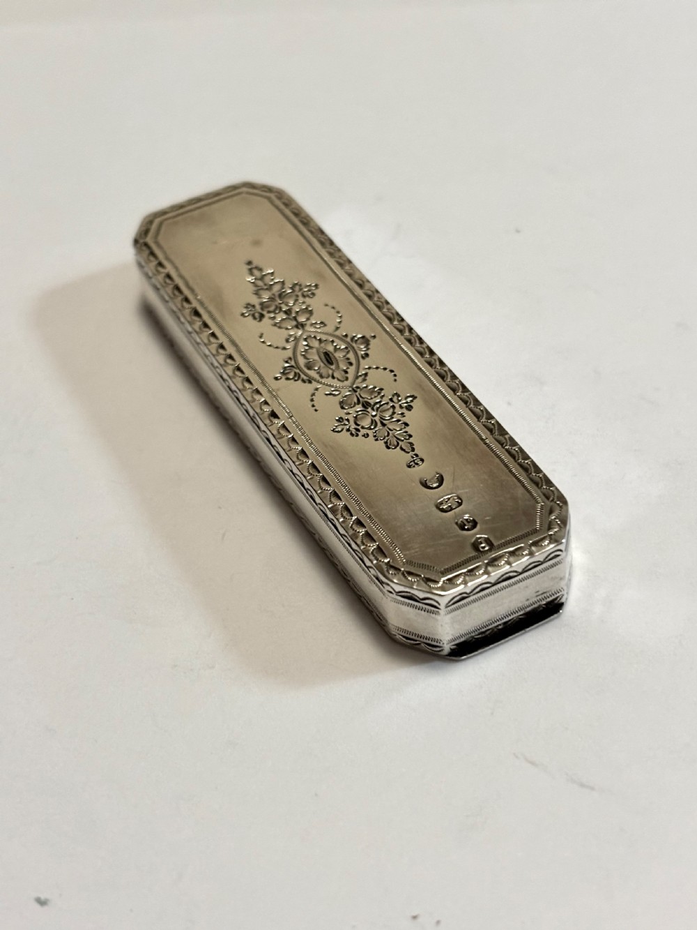George III Sterling Silver Toothpick Holder Case Box Samuel Pemberton 1813 View VI