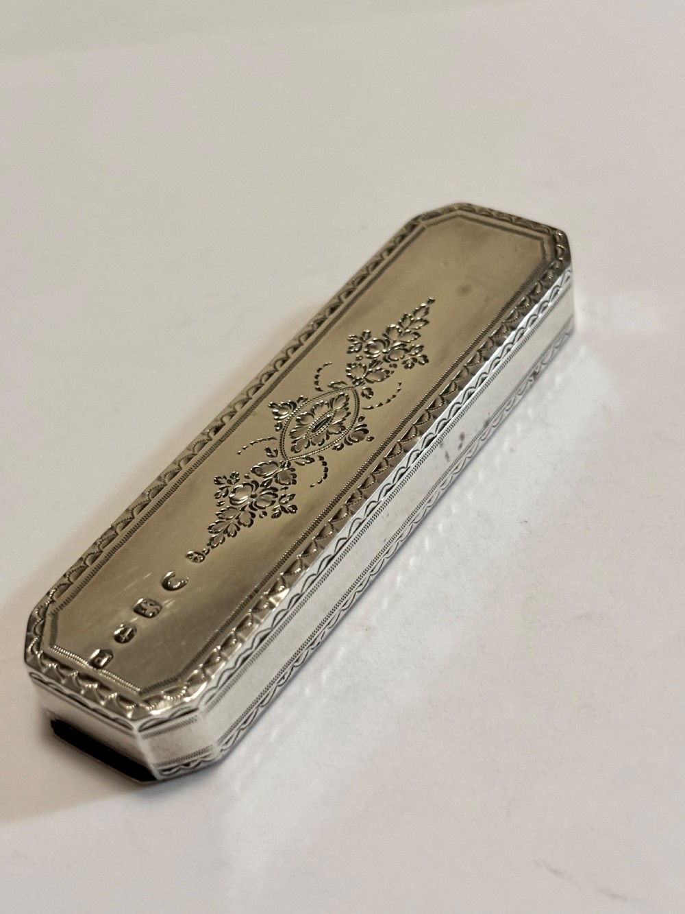 George III Sterling Silver Toothpick Holder Case Box Samuel Pemberton 1813 View VII