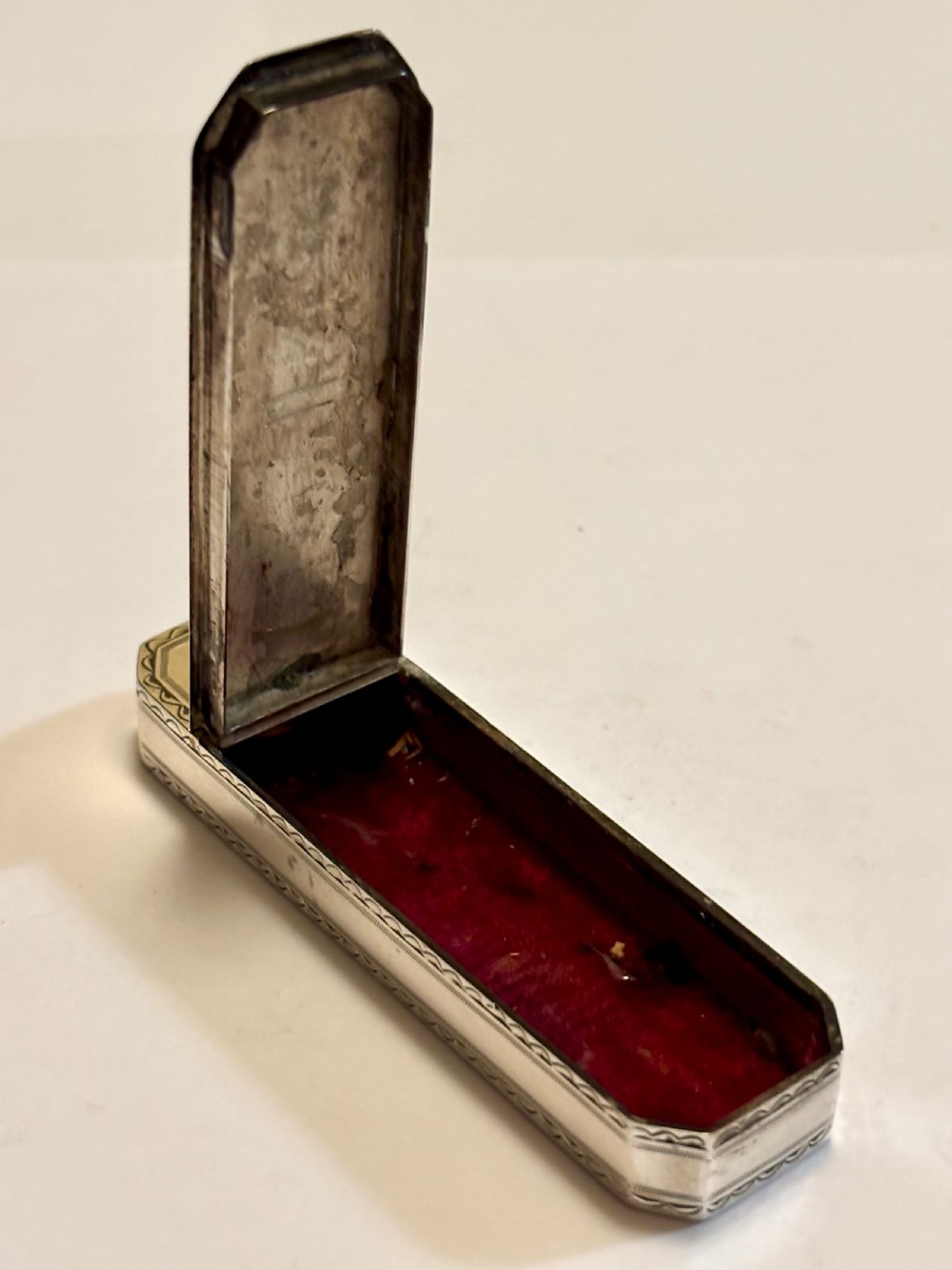 George III Sterling Silver Toothpick Holder Case Box Samuel Pemberton 1813 View XI