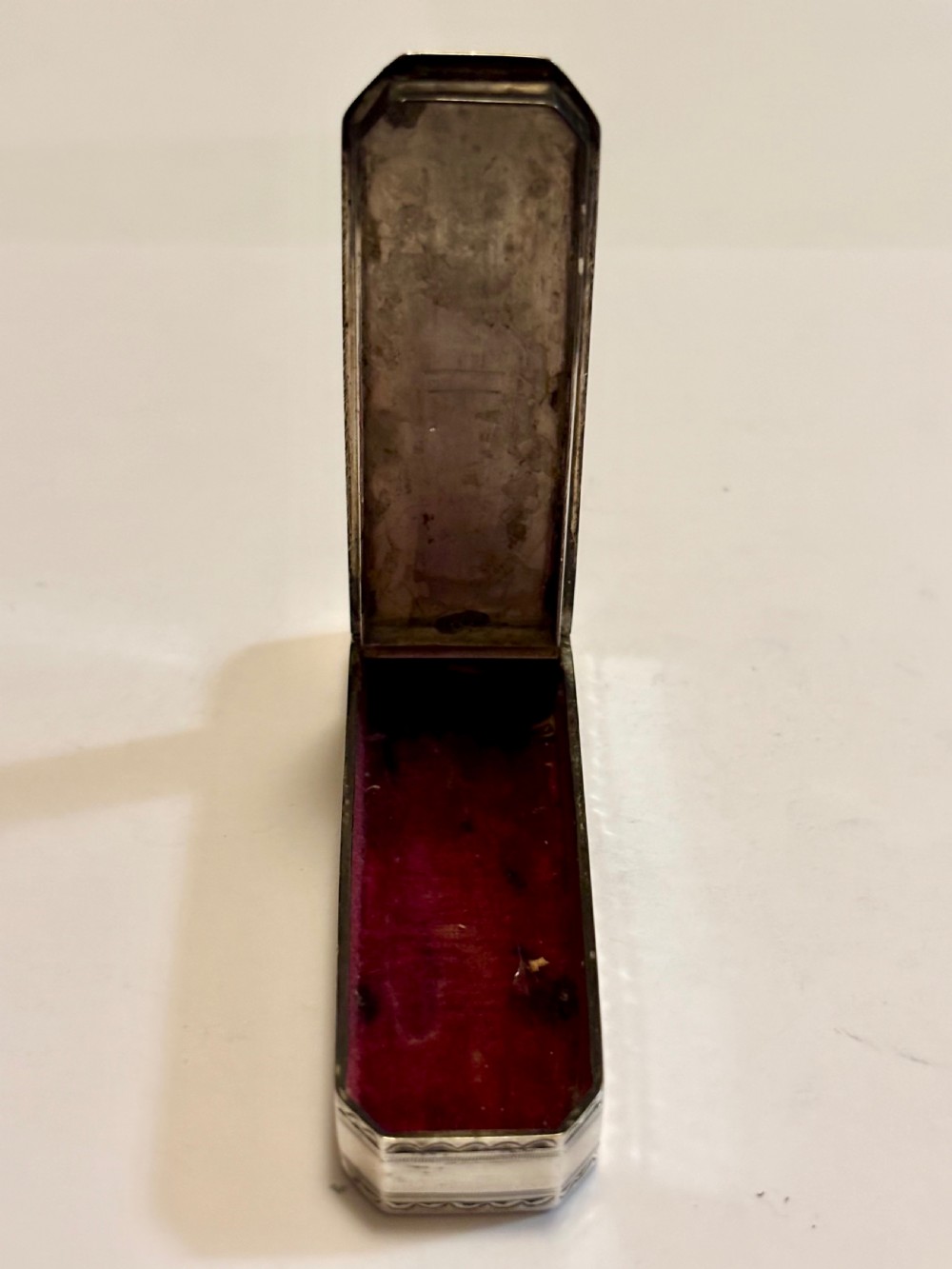 George III Sterling Silver Toothpick Holder Case Box Samuel Pemberton 1813 View XII