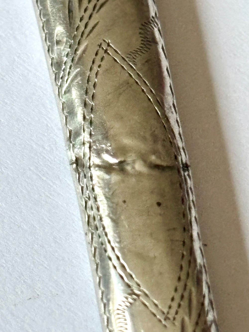 George III Sterling Silver Needle Case & Bodkin both Samuel Pemberton c1792 View VII