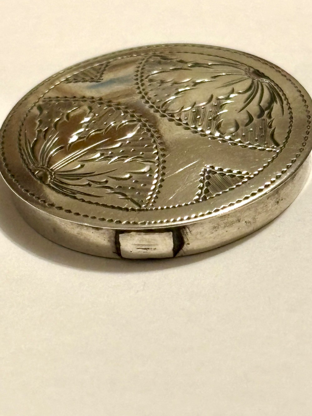 Antique George III Sterling Silver Patch Pill Box Birmingham 1795 Joseph Taylor View IX