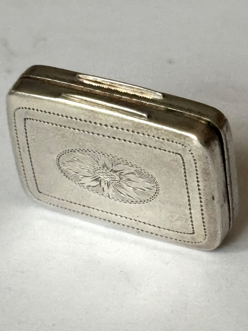 George III Silver Gilt Vinaigrette Birmingham 1819 Postans & Tye View II