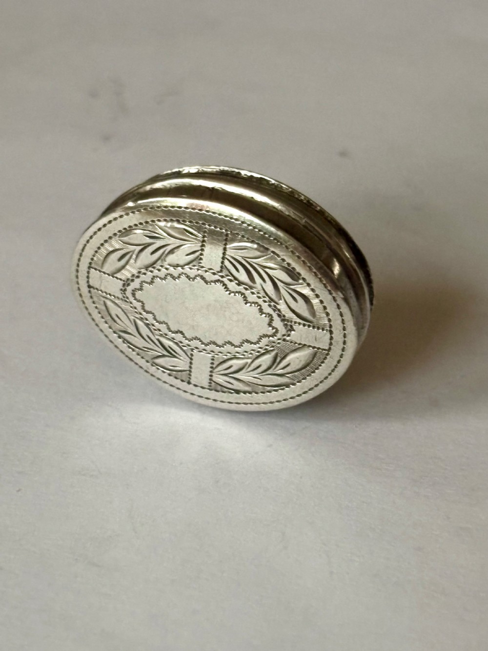 Antique George III Sterling Silver Patch Pill Box Birmingham 1793 Maker IB