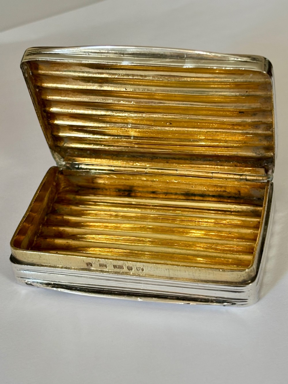 George III Silver Gilt Snuff Box Birmingham 1810 by Matthew Linwood