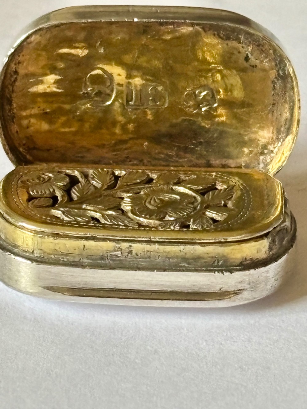 George III Silver Gilt Vinaigrette Birmingham 1808 John Shaw Plain Design View IV
